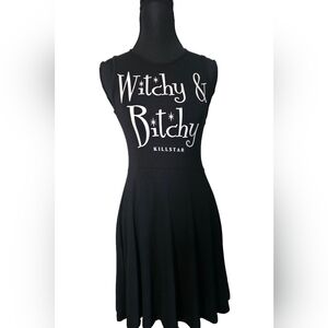 Killstar Black Witchy & Bitchy Midi Dress
